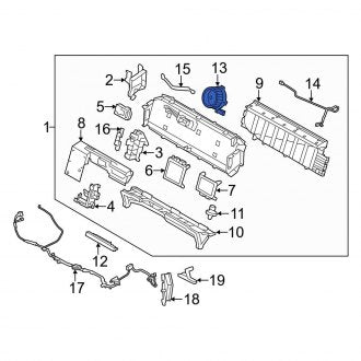 New OEM Drive Motor Battery Pack Cooling Fan Assembly Fits, 2010-2012 Ford Fusion - Part # AE5Z10C659A