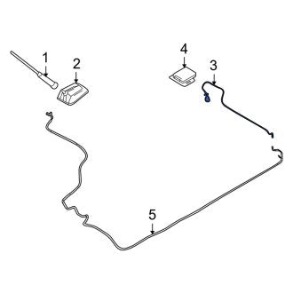 New OEM Front Antenna Cable Fits, 2010-2012 Ford Fusion - Part # AE5Z18812H