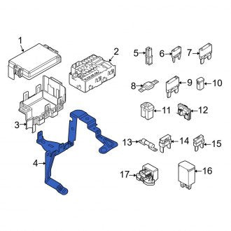 New OEM Fuse Box Bracket Fits, 2010-2012 Ford Fusion - Part # BE5Z14A254A