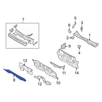 New OEM Cowl Panel Reinforcement Fits, 2010-2012 Ford Fusion - Part # 9E5Z5402000A