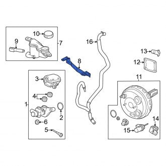 New OEM Brake Master Cylinder Reservoir Bracket Fits, 2010-2012 Ford Fusion - Part # 9E5Z2B063A