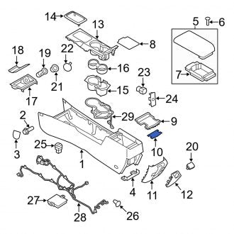 New OEM Front Console Panel Fits, 2010-2012 Ford Fusion - Part # AH6Z5404752AA