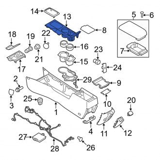 New OEM Console Trim Panel Fits, 2010-2012 Ford Fusion - Part # AE5Z54045E24EA