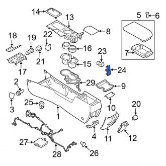 New OEM Audio Auxiliary Jack Trim Plate Fits, 2010-2012 Ford Fusion - Part # AE5Z19C149AA