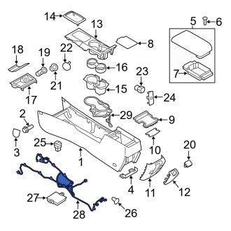 New OEM Console Wiring Harness Fits, 2010-2012 Ford Fusion - Part # 9E5Z14A318A