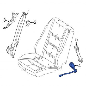 New OEM Rear Seat Belt Receptacle Fits, 2006-2012 Ford Fusion - Part # 6E5Z5460044AB