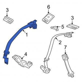 New OEM Rear Seat Belt Lap and Shoulder Belt Fits, 2006-2012 Ford Fusion - Part # 6E5Z54611B68AD