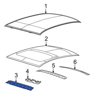 New OEM Front Roof Header Panel Fits, 2010-2012 Ford Fusion - Part # BE5Z5403410A