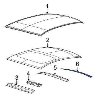 New OEM Rear Roof Header Panel Fits, 2007-2012 Ford Fusion - Part # 7E5Z5442220A