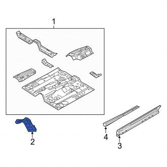 New OEM Front Floor Pan Reinforcement Fits, 2010-2012 Ford Fusion - Part # AE5Z54111K48A