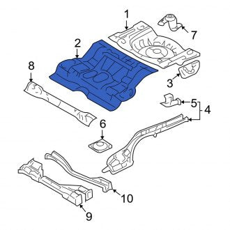 New OEM Rear Center Floor Pan Fits, 2006-2012 Ford Fusion - Part # 6E5Z5411160AA
