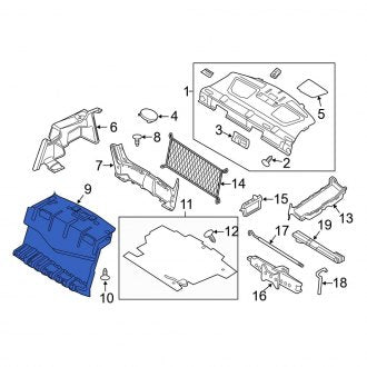 New OEM Rear Partition Panel Fits, 2010-2012 Ford Fusion - Part # 9E5Z580374AA