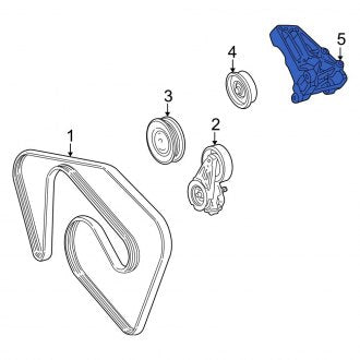 New OEM A/C Drive Belt Idler Pulley Bracket Fits, 2002-2003 Ford Thunderbird - Part # XW4Z3D743BA