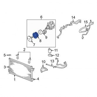 New OEM A/C Compressor Clutch Pulley Fits, 2002 Ford Thunderbird - Part # YW4Z19D784BA