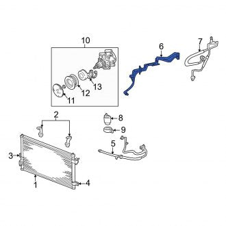 New OEM A/C Refrigerant Liquid Hose Fits, 2002-2005 Ford Thunderbird - Part # 6W4Z19835A