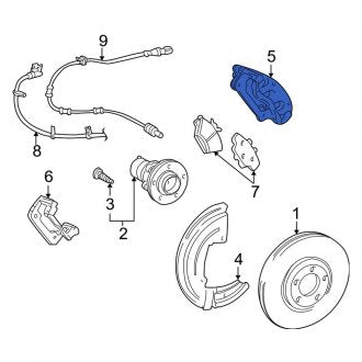 New OEM Front Right Disc Brake Caliper Fits, 2002-2005 Ford Thunderbird - Part # 3W4Z2B120AB