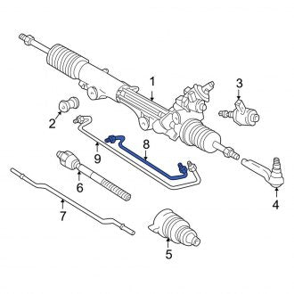 New OEM Front Power Steering Line Fits, 2002-2005 Ford Thunderbird - Part # XW4Z3A719AA