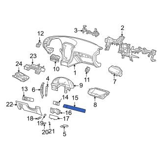 New OEM Instrument Panel Cover Fits, 2005 Ford Thunderbird - Part # 5W6Z7604338CAA