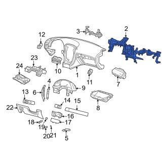 New OEM Inner Instrument Panel Reinforcement Fits, 2002-2005 Ford Thunderbird - Part # XW4Z5404502AA
