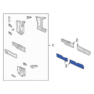New OEM Right Rocker Panel Reinforcement Fits, 2002-2005 Ford Thunderbird - Part # 1W6Z7620402AA