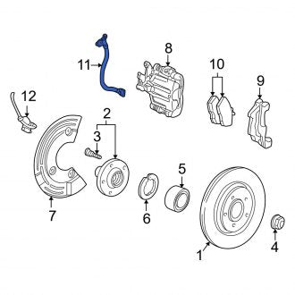 New OEM Rear Right Brake Hydraulic Hose Fits, 2003-2005 Ford Thunderbird - Part # 3W4Z2A442AA