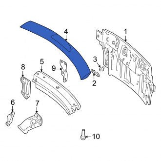 New OEM Rear Upper Rear Body Panel Finish Panel Fits, 2002-2005 Ford Thunderbird - Part # 1W6Z7645102AAE