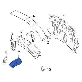 New OEM Right Inner Rear Body Panel Reinforcement Bracket Fits, 2002-2005 Ford Thunderbird - Part # 1W6Z76104A70AA