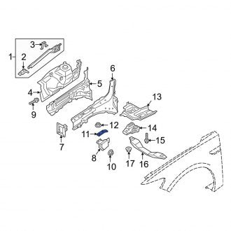 New OEM Front Right Fender Closing Plate Fits, 2017-2020 Lincoln Continental - Part # G3GZ16A298A