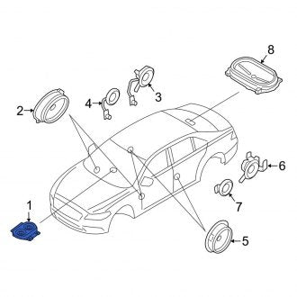 New OEM Front Inner Speaker Fits, 2017-2020 Lincoln Continental - Part # GD9Z18808W