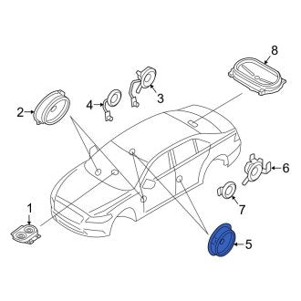 New OEM Front Outer Speaker Fits, 2017-2020 Lincoln Continental - Part # GD9Z18808N