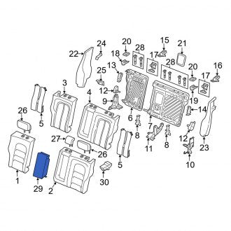 New OEM Rear Seat Armrest Fits, 2017-2020 Lincoln Continental - Part # GD9Z5467112FJ