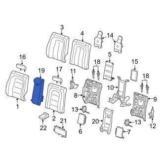 New OEM Rear Seat Armrest Fits, 2017-2020 Lincoln Continental - Part # GD9Z5467112JF