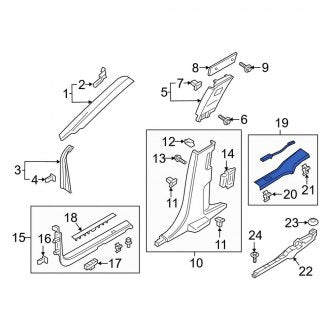 New OEM Rear Right Door Sill Plate Fits, 2017-2020 Lincoln Continental - Part # GD9Z5413228DA