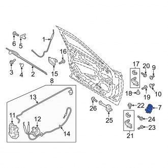 New OEM Front Left Inner Interior Door Handle Fits, 2017-2020 Lincoln Continental - Part # GD9Z5422601AC