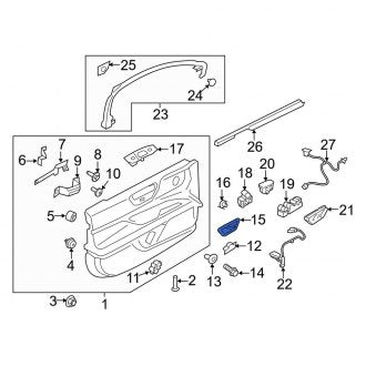 New OEM Rear Left Door Panel Insert Fits, 2017-2020 Lincoln Continental - Part # GD9Z54275A37EA