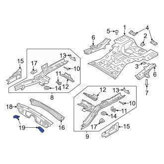 New OEM Front Left Floor Pan Crossmember Bracket Fits, 2017-2020 Lincoln Continental - Part # G3GZ54101T00B