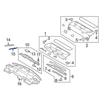New OEM Right Package Tray Trim Cap Fits, 2017-2020 Lincoln Continental - Part # GD9Z54520A18AB