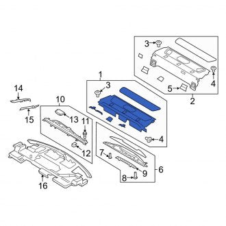 New OEM Rear Package Tray Trim Fits, 2017-2020 Lincoln Continental - Part # GD9Z5446668FA