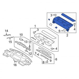 New OEM Rear Package Tray Trim Fits, 2017-2020 Lincoln Continental - Part # GD9Z5446668DC