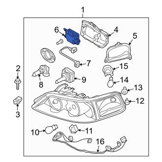 New OEM Front Left High Intensity Discharge Lighting Ballast (3W1Z13C169AB) Fits, 2004-2005 Lincoln Town Car - Part # 3W1Z13C169AB