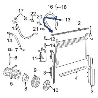 New OEM A/C Refrigerant Suction Hose Fits, 2006-2011 Lincoln Town Car - Part # 6W7Z19867AA