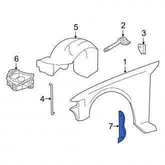 New OEM Right Fender Seal Fits, 2010-2011 Lincoln Town Car - Part # AW1Z16B280A