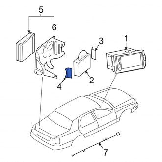 New OEM Rear GPS Navigation Control Module Bracket Fits, 2005-2011 Lincoln Town Car - Part # 5W1Z19B180AA