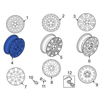 New OEM Wheel Fits, 2006-2011 Lincoln Town Car - Part # 6W1Z1007C