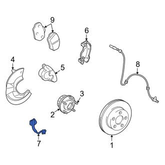 New OEM Front Left Brake Hydraulic Hose Fits, 2006 Lincoln LS - Part # 6W4Z2078BA