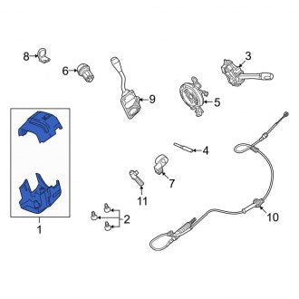 New OEM Steering Column Cover Fits, 2005-2011 Lincoln Town Car - Part # 5W1Z3530BAH