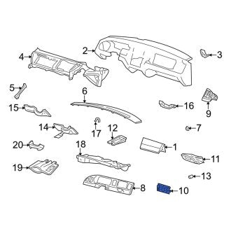 New OEM Instrument Panel Cover Fits, 2006-2011 Lincoln Town Car - Part # 6W1Z5404338AC
