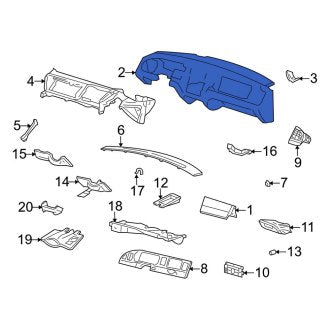 New OEM Dashboard Panel Fits, 2006-2011 Lincoln Town Car - Part # 6W1Z5404320DC