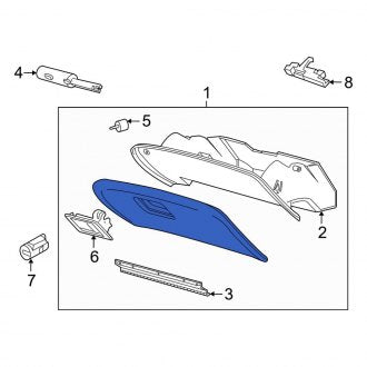 New OEM Front Glove Box Fits, 2005-2011 Lincoln Town Car - Part # 3W1Z54060T10AAC