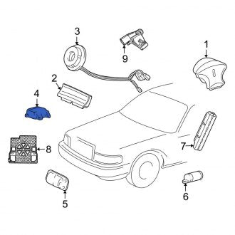 New OEM Air Bag Control Module Fits, 2006 Lincoln Town Car - Part # 6W1Z14B321B